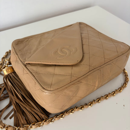 Sac Chanel Caméra Vintage beige