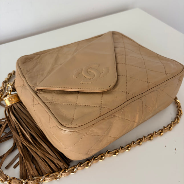 Sac Chanel Caméra Vintage beige
