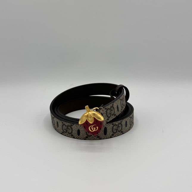 Ceinture Cuir Fraise Gucci