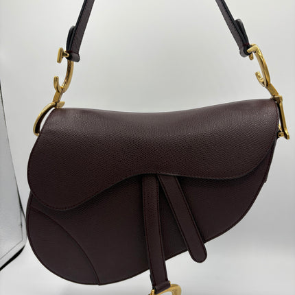 Sac Dior Saddle Moyen Prune