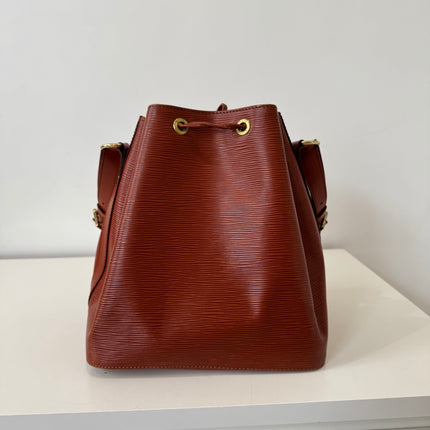 Sac Louis Vuitton Noé PM Cuir Épi Cognac