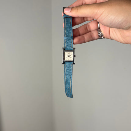 Montre hermès Heure H Mini bleu jean