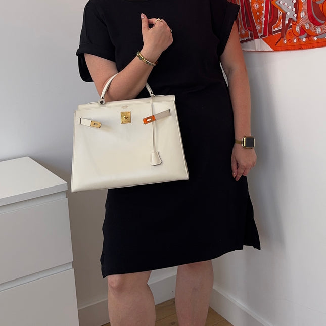 Sac Hermès Kelly 32 Blanc craie