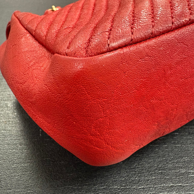 Sac chevrons Chanel Rouge