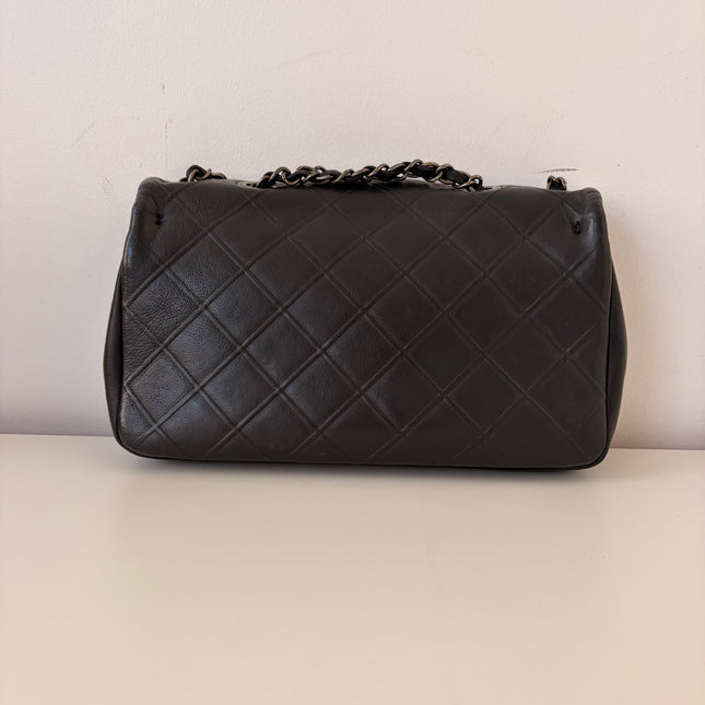 Sac Chanel single flap gris
