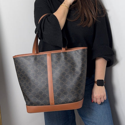 Cabas Celine Moyen Toile Triomphe