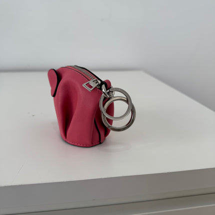 Porte-clés Loewe Éléphant cuir rose