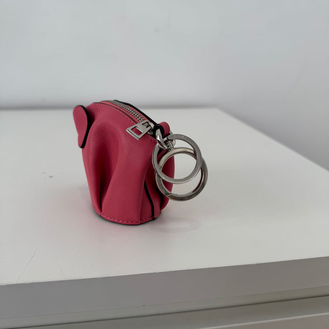 Porte-clés Loewe Éléphant cuir rose