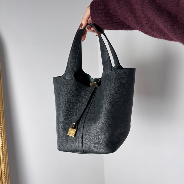 Sac Picotin 22 Hermès Vert Sapin