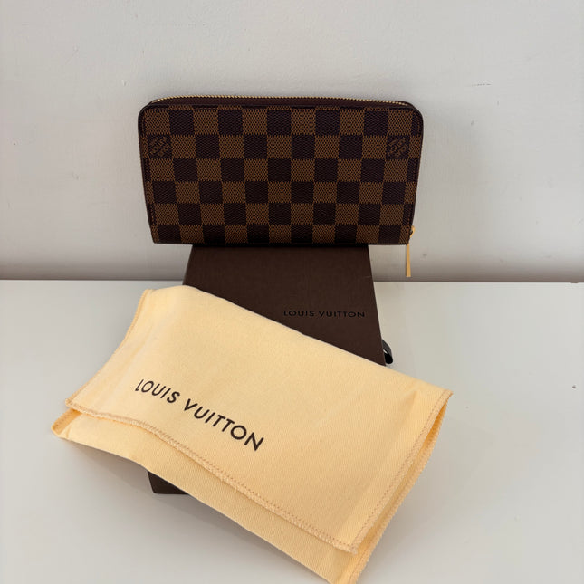 Portefeuille Louis Vuitton Zippy Damier Ébène