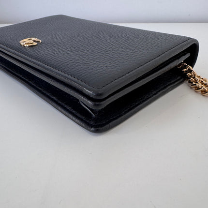 Sac Gucci Wallet on chain GG Marmont noir