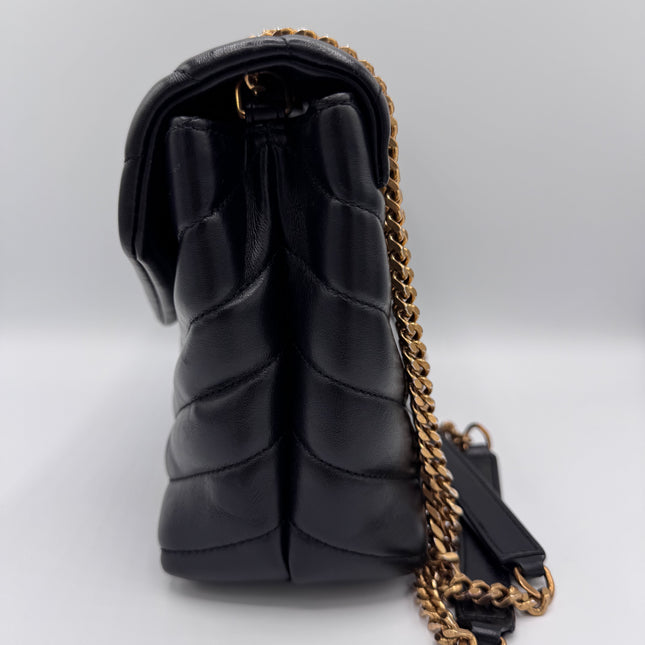 Sac Loulou Small Noir Saint Laurent