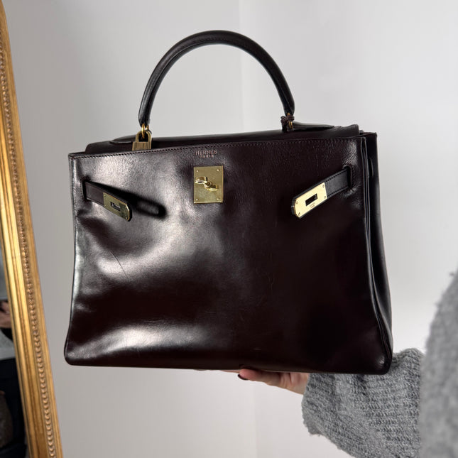 Sac Kelly 32 Hermès Chocolat
