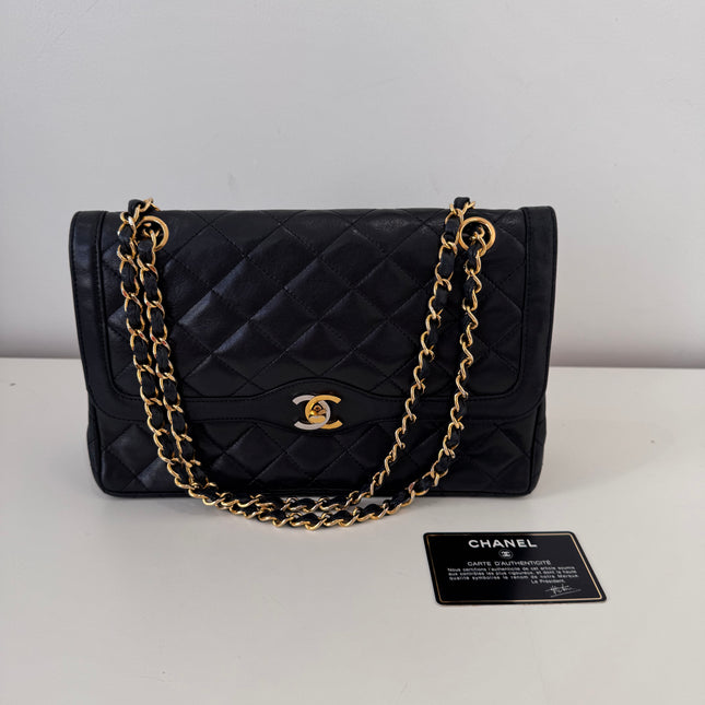 Sac Chanel vintage fermoir bicolore