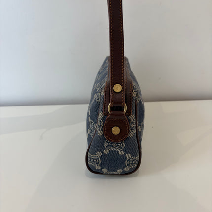 Sac Celine épaule toile bleu jean