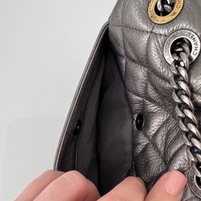Sac Chanel Demie lune argent