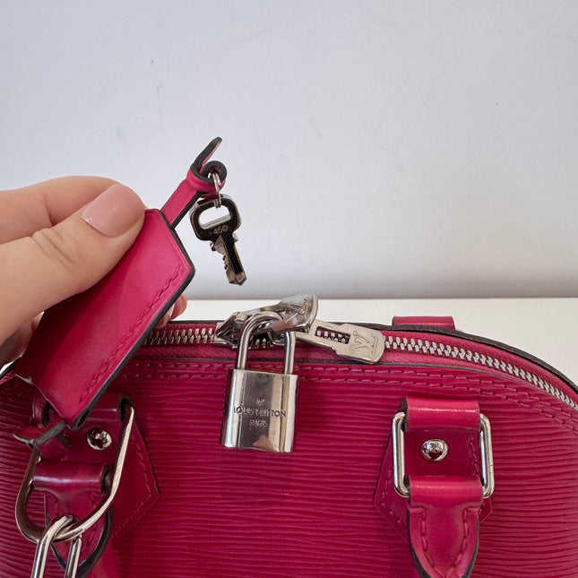 Sac Louis Vuitton BB Alma Cuir Épi Rose