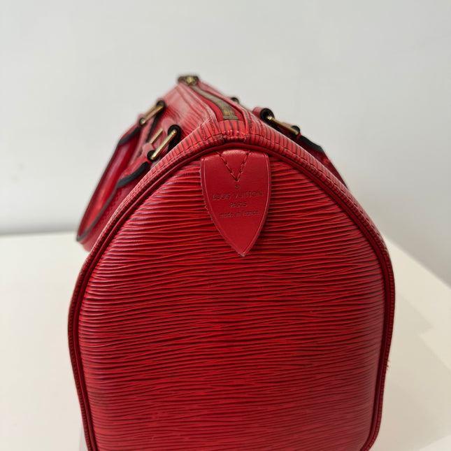 Sac Louis Vuitton Speedy 25 Épi Rouge