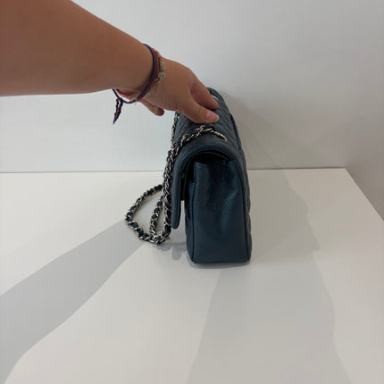 Sac Chanel Timeless 11.12 Cuir Caviar bleu