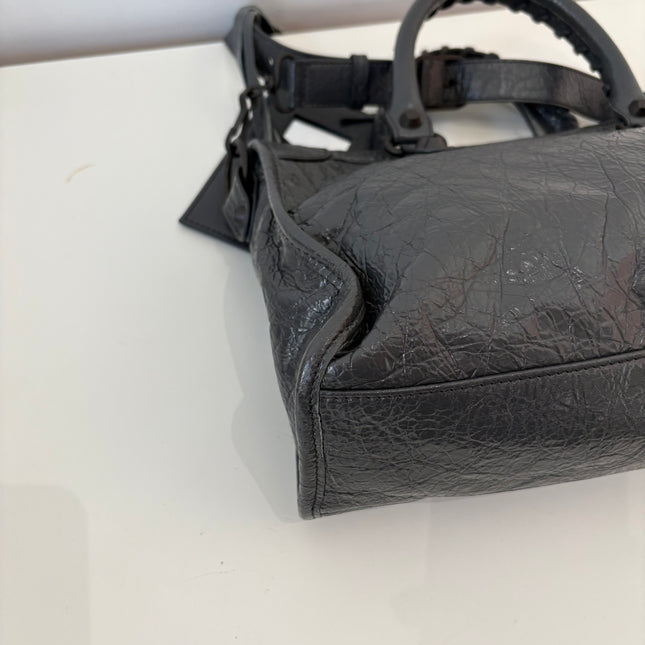 Sac Balenciaga City Small gris foncé