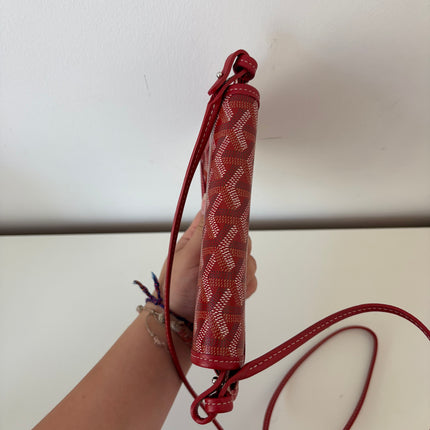 Sac Pochette Goyard Plumet bandoulière rouge