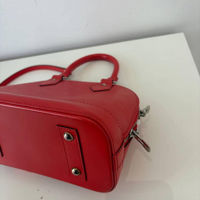 Sac Louis Vuitton BB Alma Cuir Épi Rouge