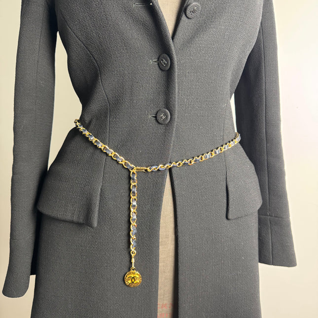Ceinture Chanel Vintage Marine
