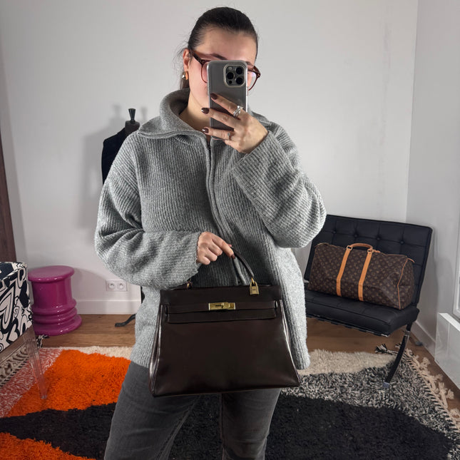 Sac Kelly 32 Hermès Chocolat