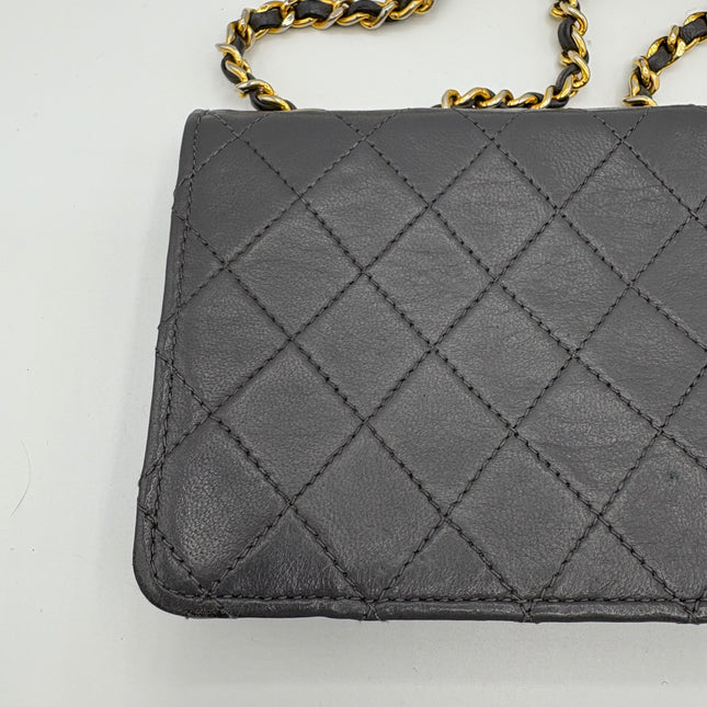 Sac Chanel Timeless mini vintage gris souris