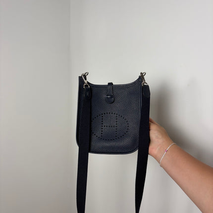 Sac Hermès Evelyne 16 bleu marine