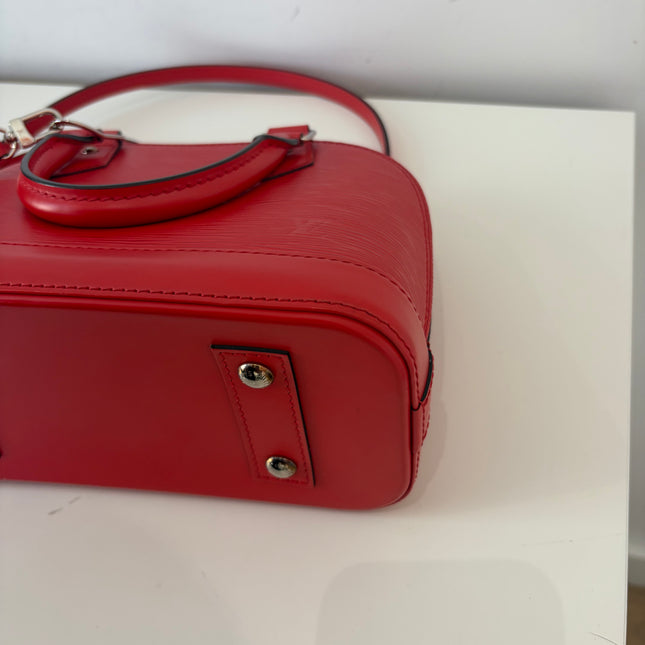 Sac Louis Vuitton BB Alma Cuir Épi Rouge