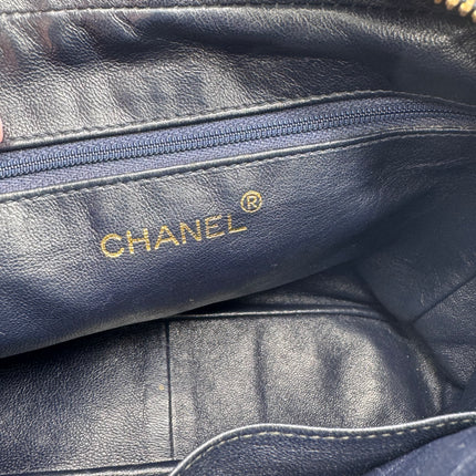 Sac Chanel caméra vintage bleu nuit