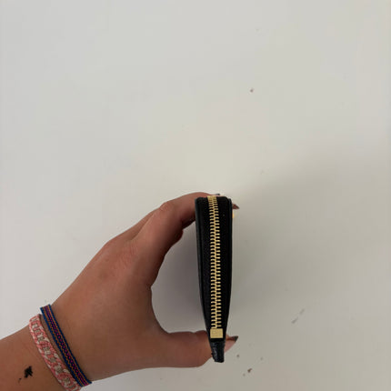 Porte-cartes Celine long zippé Noir