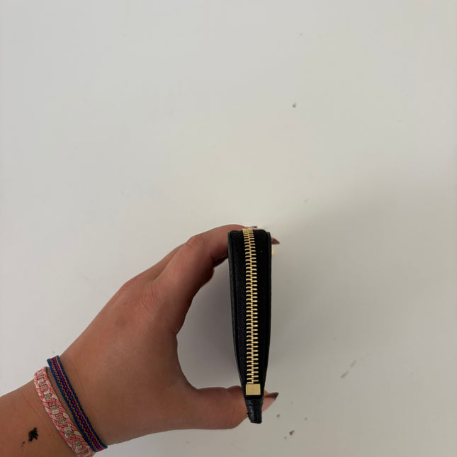 Porte-cartes Celine long zippé Noir