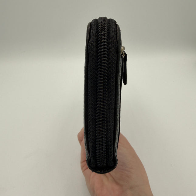 Portefeuille Chanel cuir grainé noir