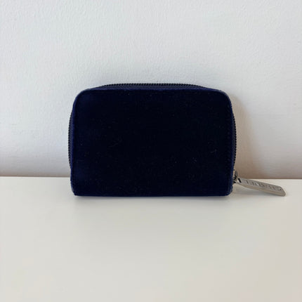 Porte monnaie Chanel bleu velours