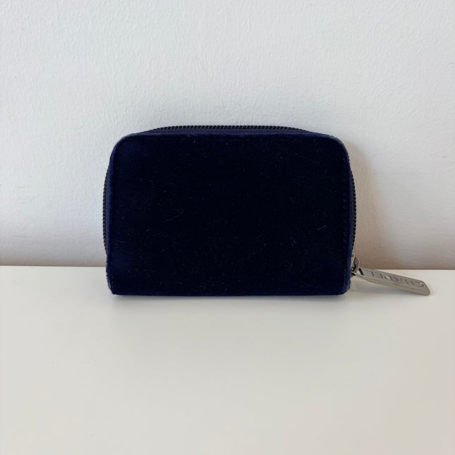 Porte monnaie Chanel bleu velours