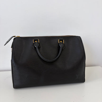 Sac Louis Vuitton Speedy 30 cuir épi noir