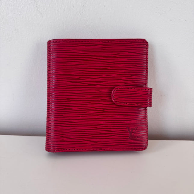 Portefeuille Louis Vuitton Cuir Épis Rouge