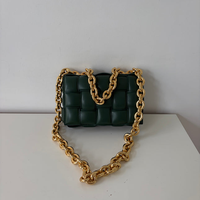 Sac Bottega Veneta cassette vert sapin
