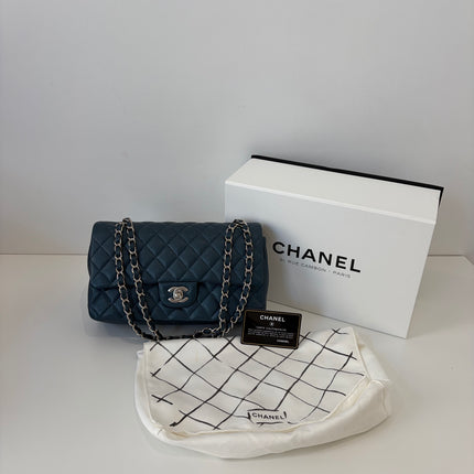 Sac Chanel Timeless 11.12 Cuir Caviar bleu