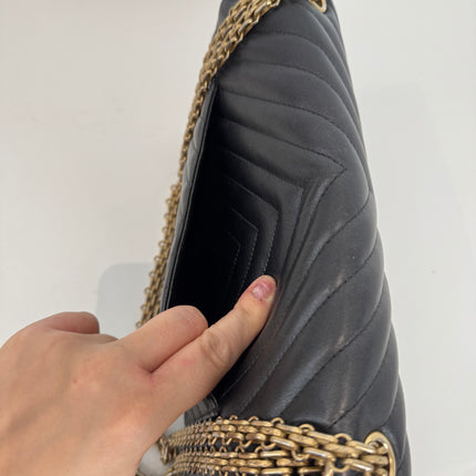 Sac Chanel 2.55 Chevrons 28cm Gris Irisé