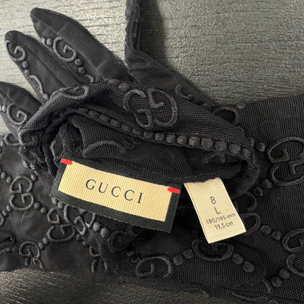 Gants Gucci en tulle GG