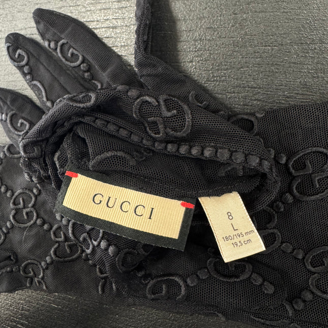 Gants Gucci en tulle GG