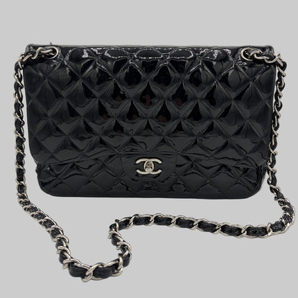 SAC CHANEL GRAND TIMELESS VERNIS NOIR