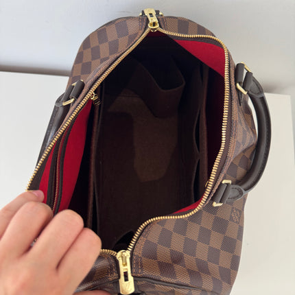 Sac Louis Vuitton Speedy 35 bandoulière damier ébène