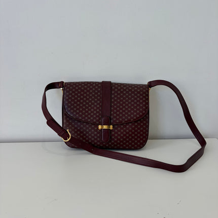 Sac Celine Bordeaux macadam bandoulière
