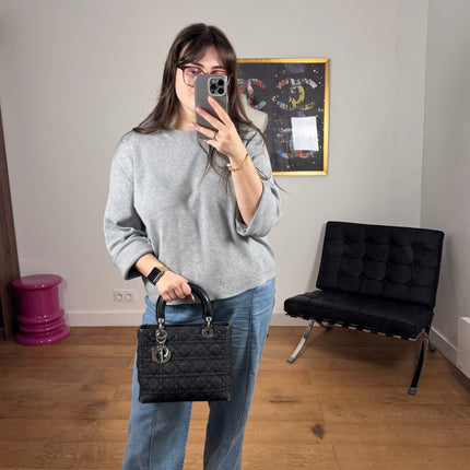 Sac Lady Dior Medium Tissu Jean Noir Dior