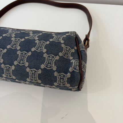 Sac Celine épaule toile bleu jean