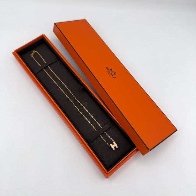 Collier Hermès Mini Pop H Rose dragée